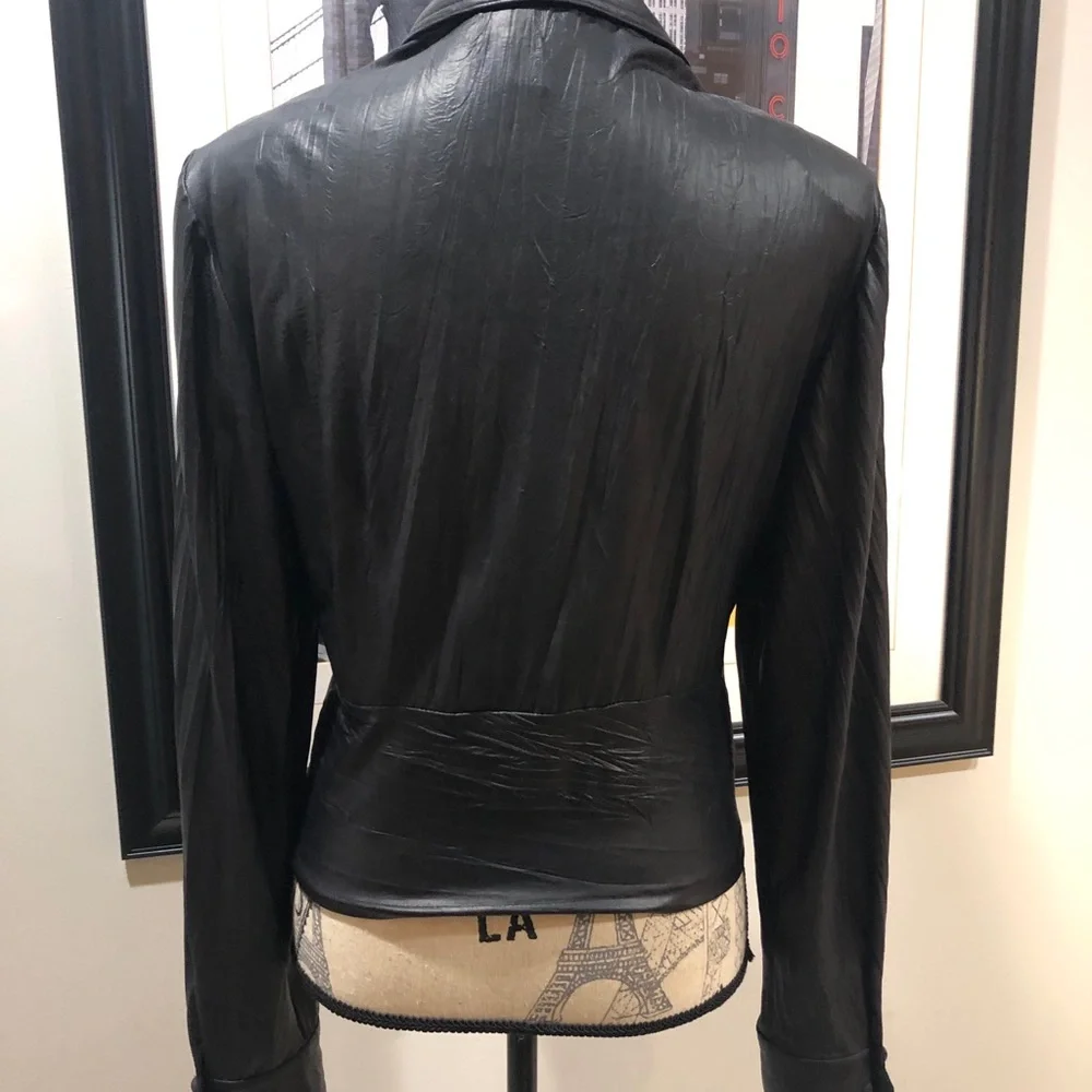 EUC Women’s Joseph Ribkoff Faux Leather Jacket - Picture 6 of 15